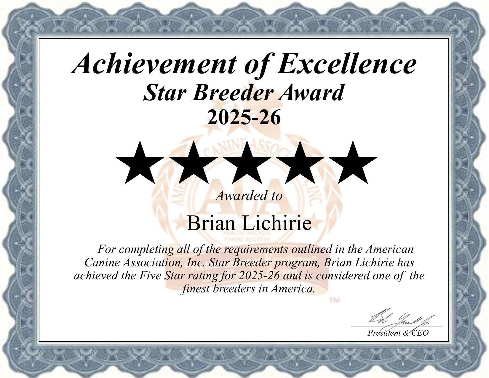 Brian, Lichirie, dog, breeder, star, certificate, Brian-Lichirie, West Point, IA, Iowa, puppy, dog, kennels, mill, puppymill, usda, 5-star, aca, ica, registered, Bulldog