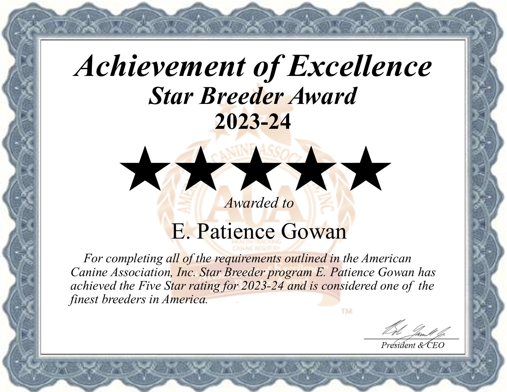 E. Patience, Gowan, dog, breeder, star, certificate, E. Patience-Gowan, Townsend, DE, Delaware, puppy, dog, kennels, mill, puppymill, usda, 5-star, aca, ica, registered, Yorkie-Poo, none