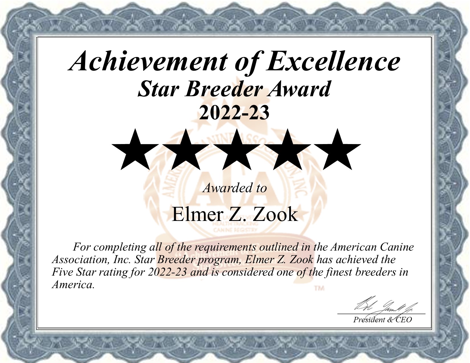 Elmer, Zook, dog, breeder, star, certificate, Elmer-Zook, , Pennsylvania, puppy, dog, kennels, mill, puppymill, usda, 5-star, aca, ica, registered, Yorkie
