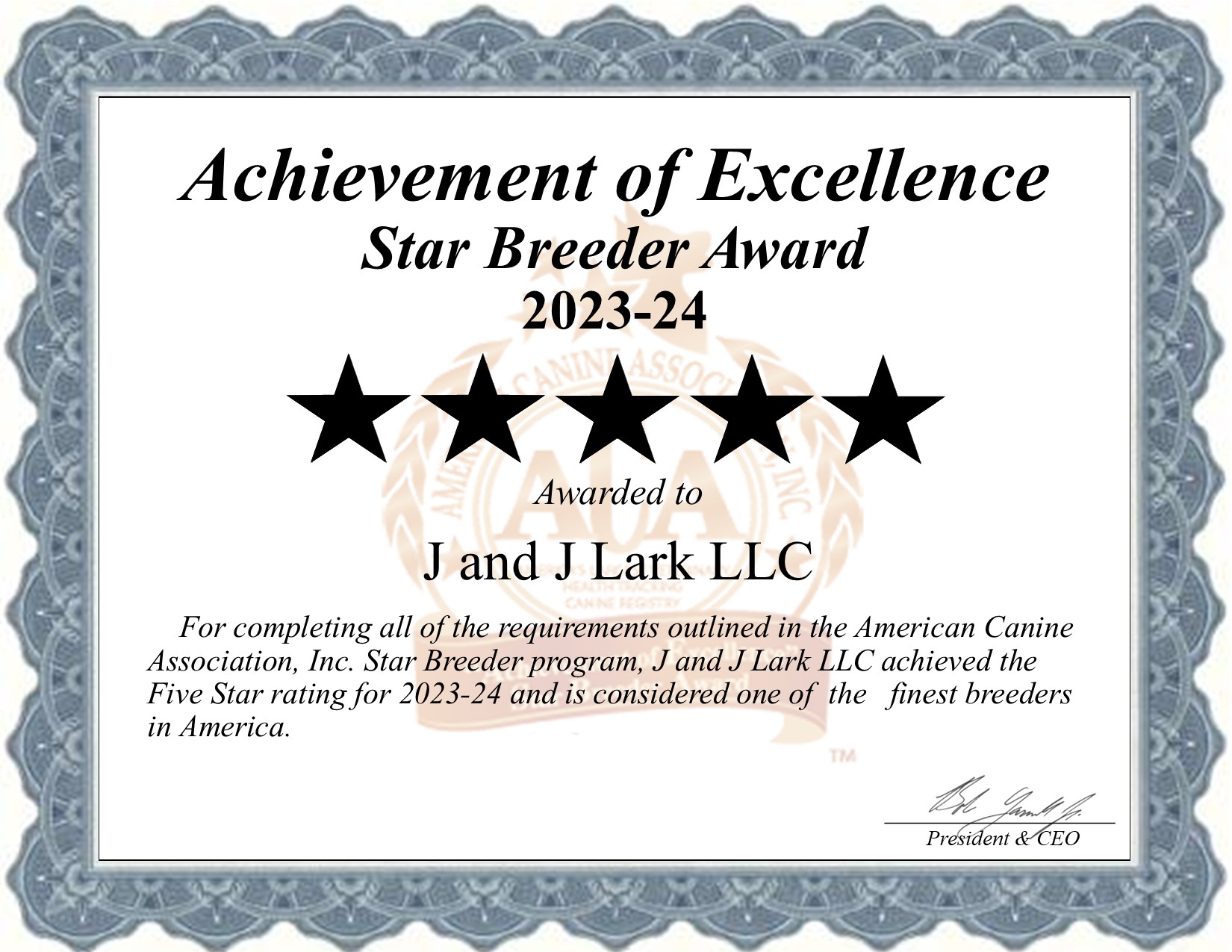 J and J, Lark LLC, dog, breeder, star, certificate, J and J-Lark LLC, Lebanon, MO, Missouri, puppy, dog, kennels, mill, puppymill, usda, 5-star, aca, ica, registered, Golden Retriever, none