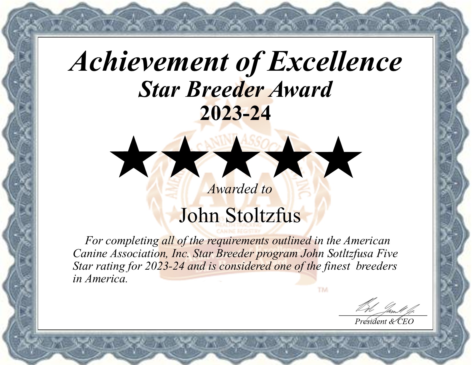 john, Stoltzfus, dog, breeder, star, certificate, john-Stoltzfus, Christiana, PA, Pennsylvania, puppy, dog, kennels, mill, puppymill, usda, 5-star, aca, ica, registered, poodles, padoglaw