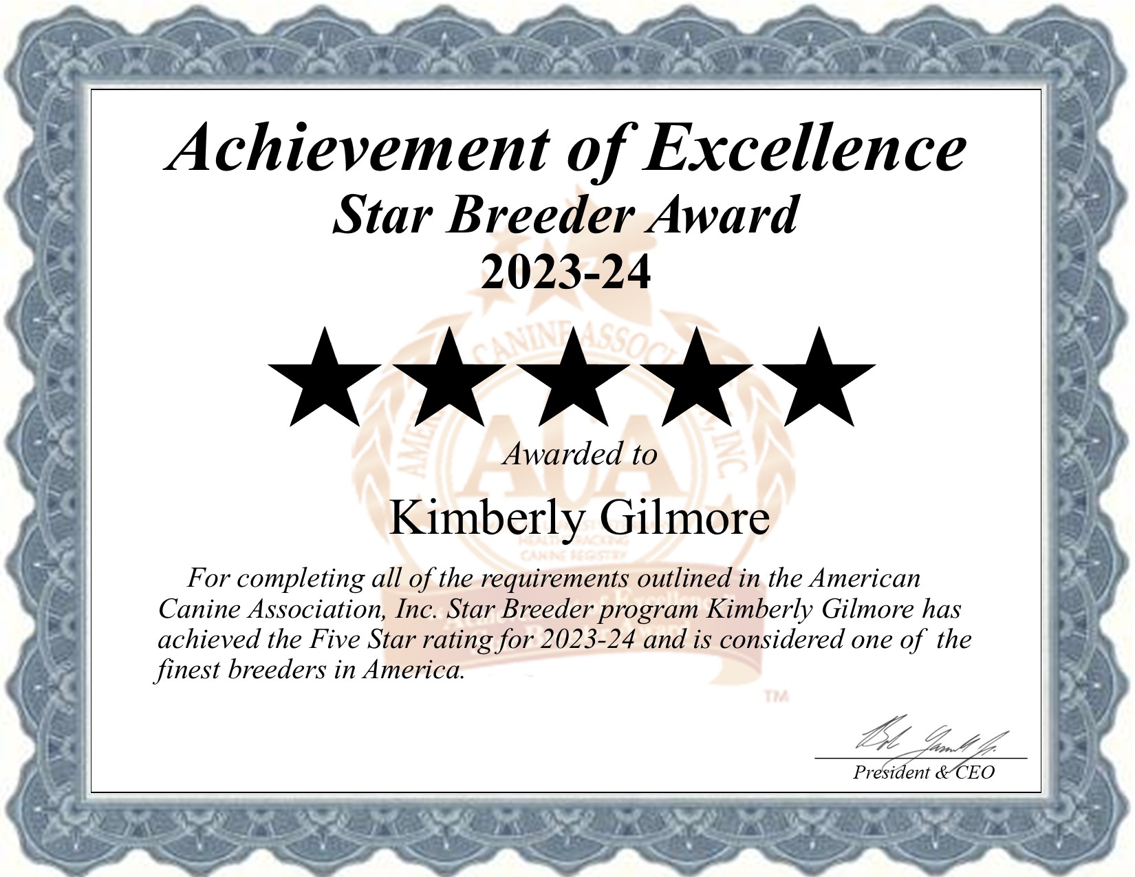 Kimberly, Gilmore, dog, breeder, star, certificate, Kimberly-Gilmore, Kingsville, MO, Missouri, puppy, dog, kennels, mill, puppymill, usda, 5-star, aca, ica, registered, Bichon Frise, none
