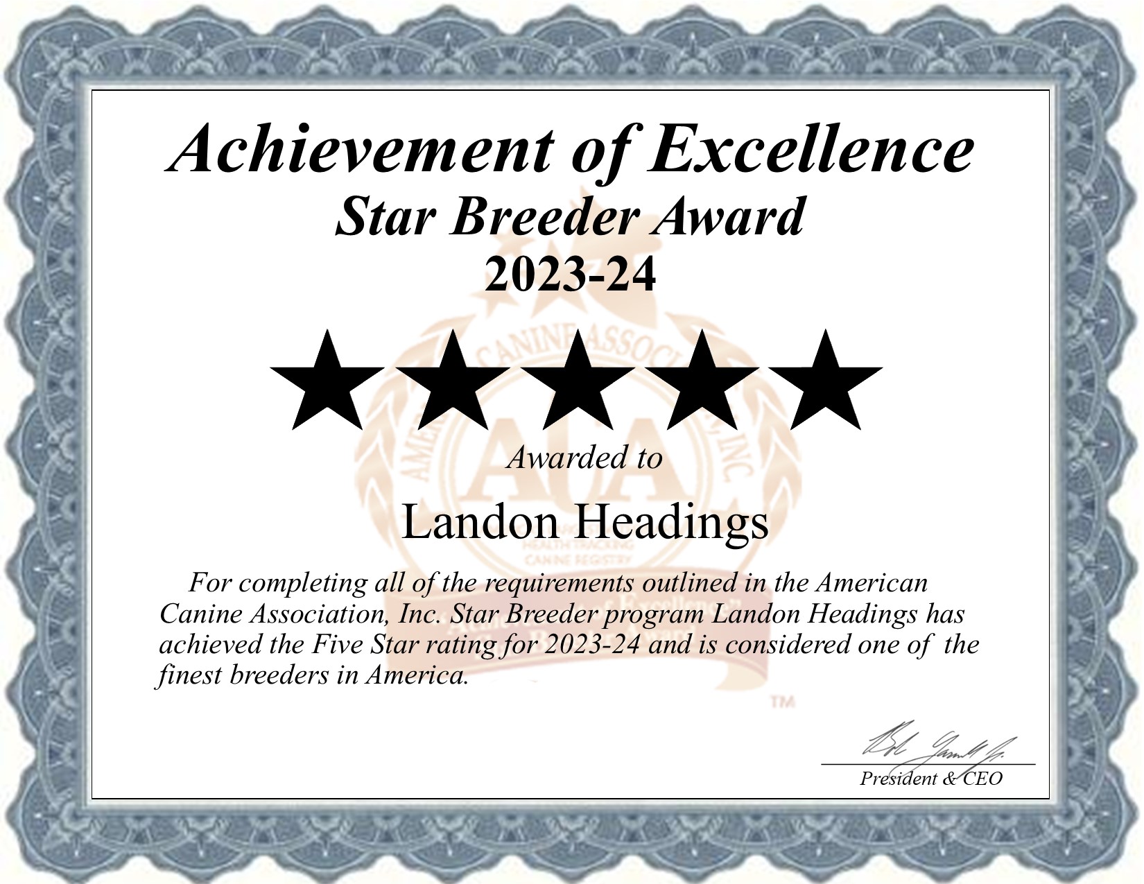 Landon, Headings, dog, breeder, star, certificate, Landon-Headings, Buffalo, MO, Missouri, puppy, dog, kennels, mill, puppymill, usda, 5-star, aca, ica, registered, Poodle, none
