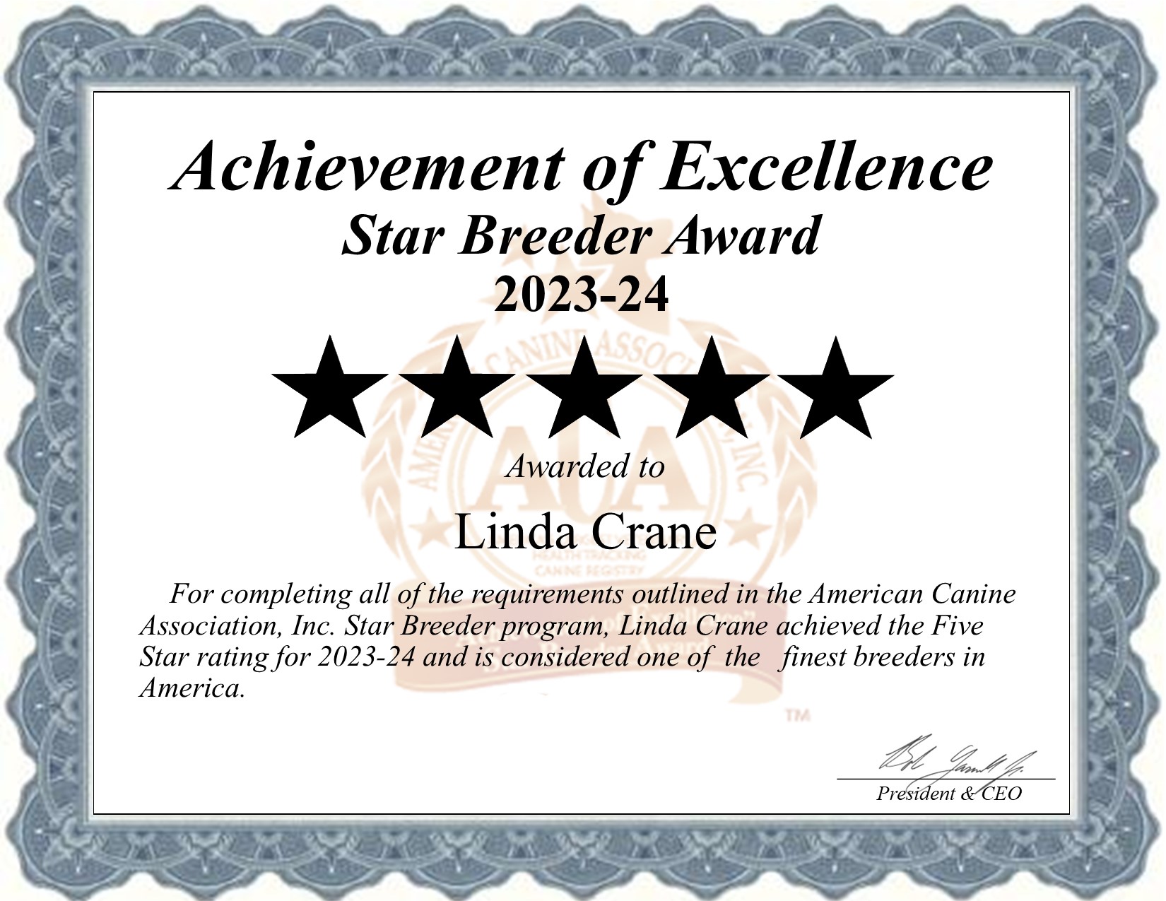Linda, Crane, dog, breeder, star, certificate, Linda-Crane, Eunice, MO, Missouri, puppy, dog, kennels, mill, puppymill, usda, 5-star, aca, ica, registered, French Bulldog, none
