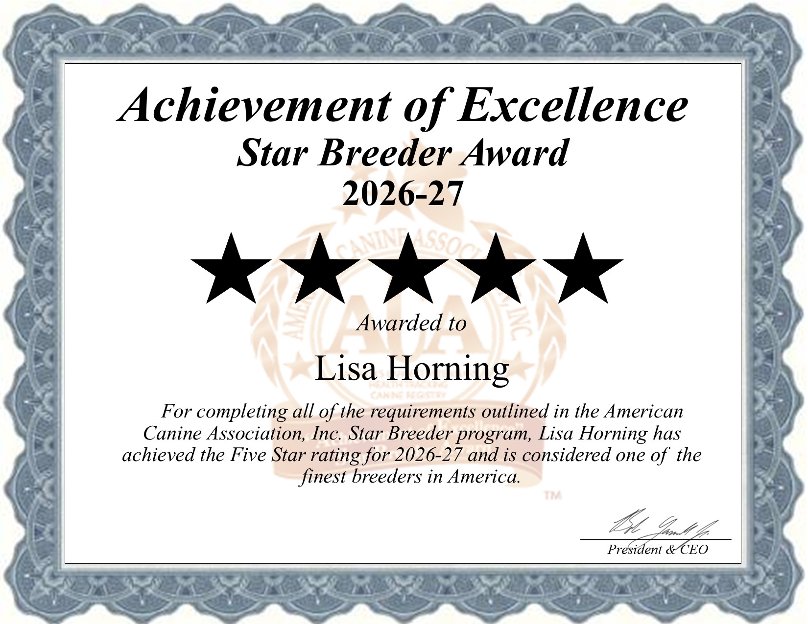 Lisa, Horning, dog, breeder, star, certificate, Lisa-Horning, Wolcott, NY, New York, puppy, dog, kennels, mill, puppymill, usda, 5-star, aca, ica, registered, Dachshund