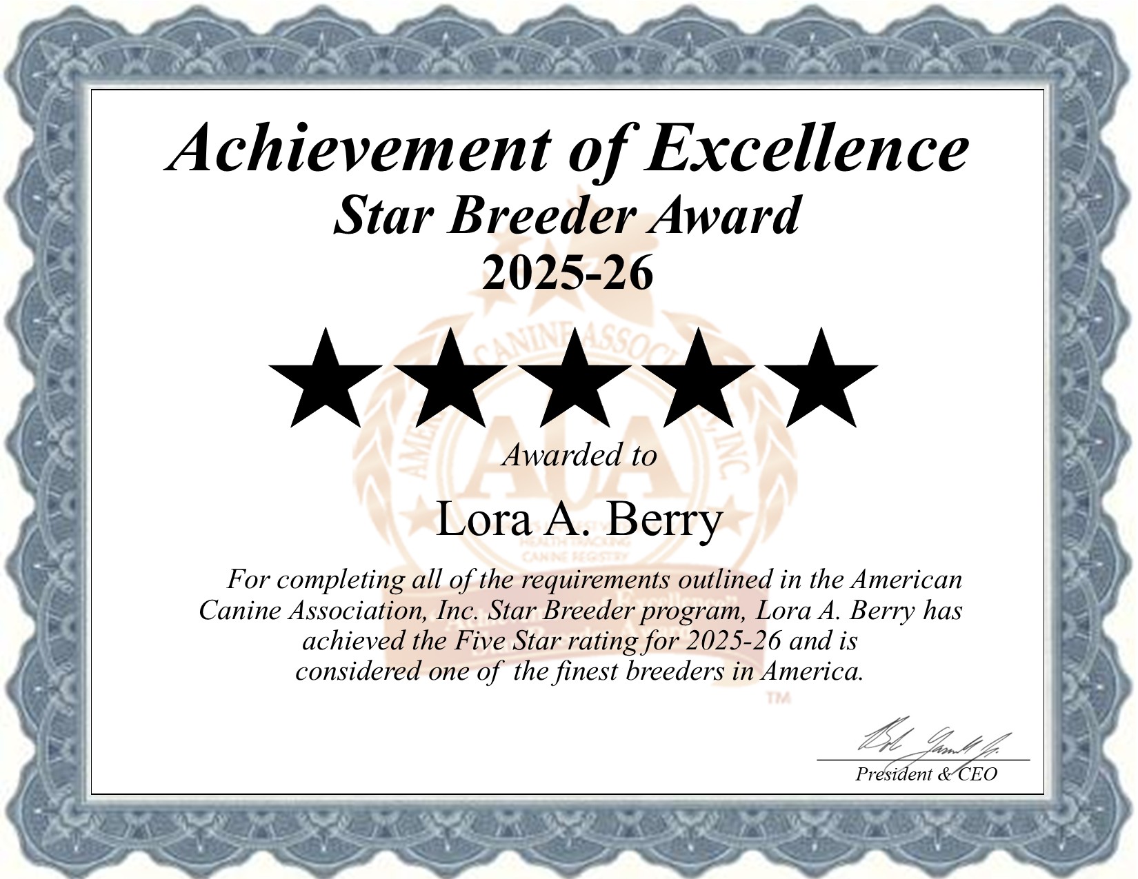 Lora A., Berry, dog, breeder, star, certificate, Lora A.-Berry, Lamar, MO, Missouri, puppy, dog, kennels, mill, puppymill, usda, 5-star, aca, ica, registered, Chihuahua