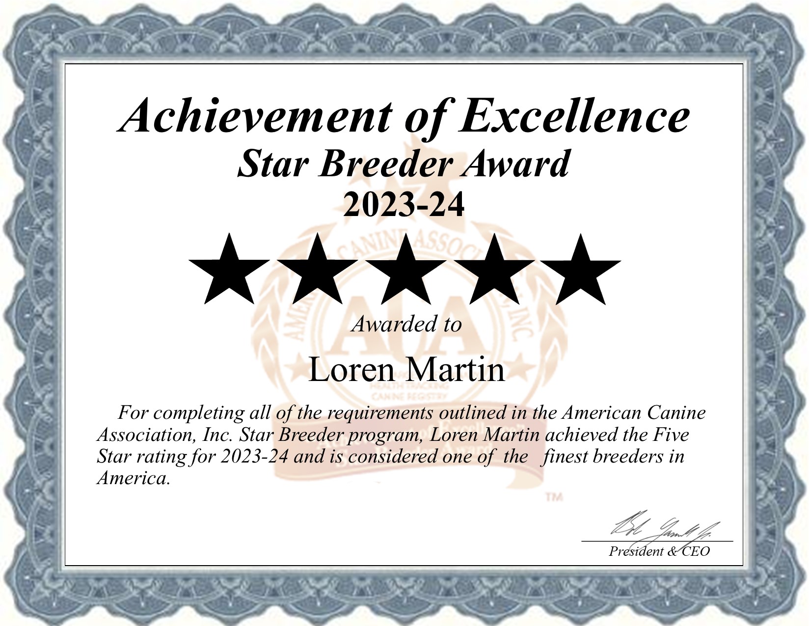 Loren, Martin, dog, breeder, star, certificate, Loren-Martin, Dundee, NY, New York, puppy, dog, kennels, mill, puppymill, usda, 5-star, aca, ica, registered, Yorkshire