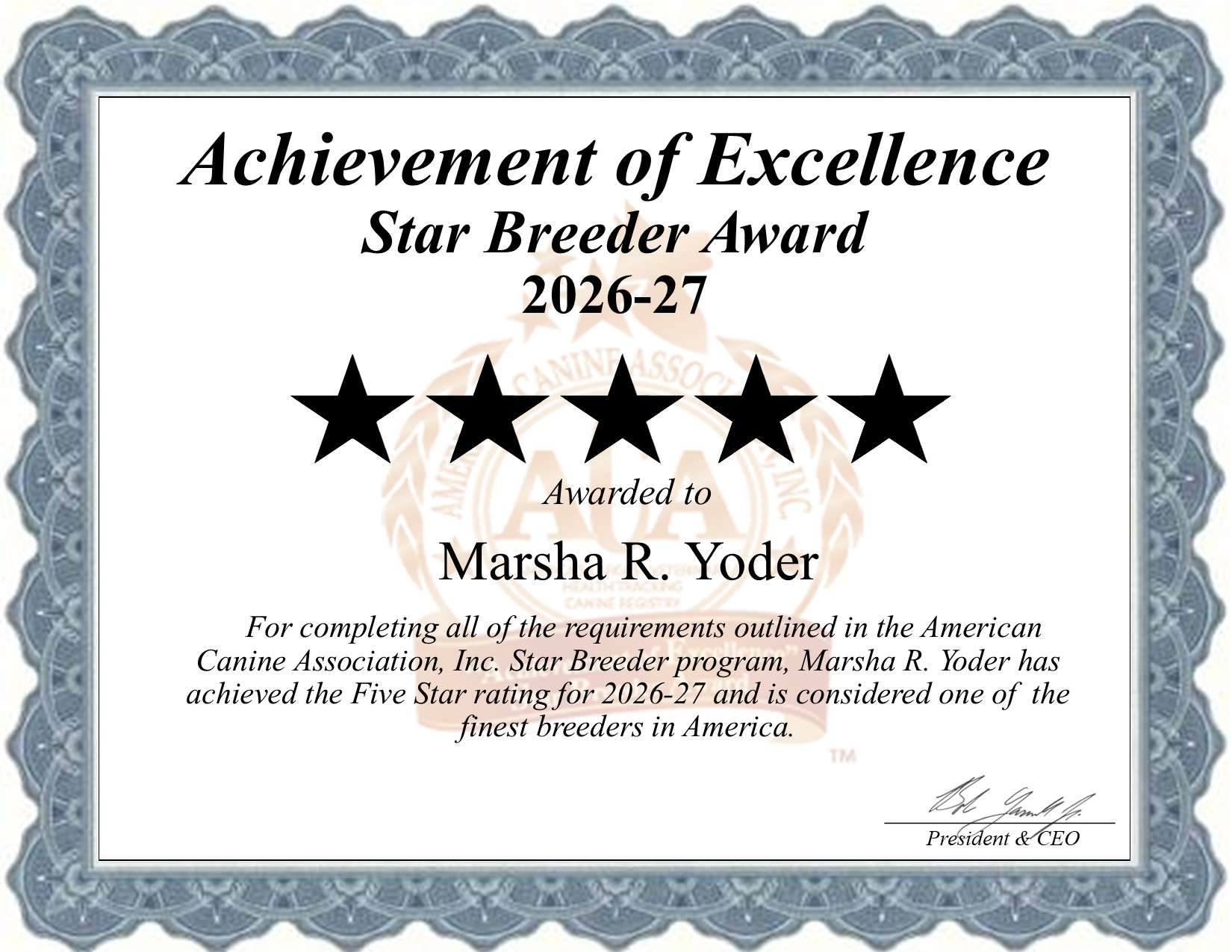 Marsha R, Yoder, dog, breeder, star, certificate, Marsha R-Yoder, Oswego, KS, Kansas, puppy, dog, kennels, mill, puppymill, usda, 5-star, aca, ica, registered, Havanese