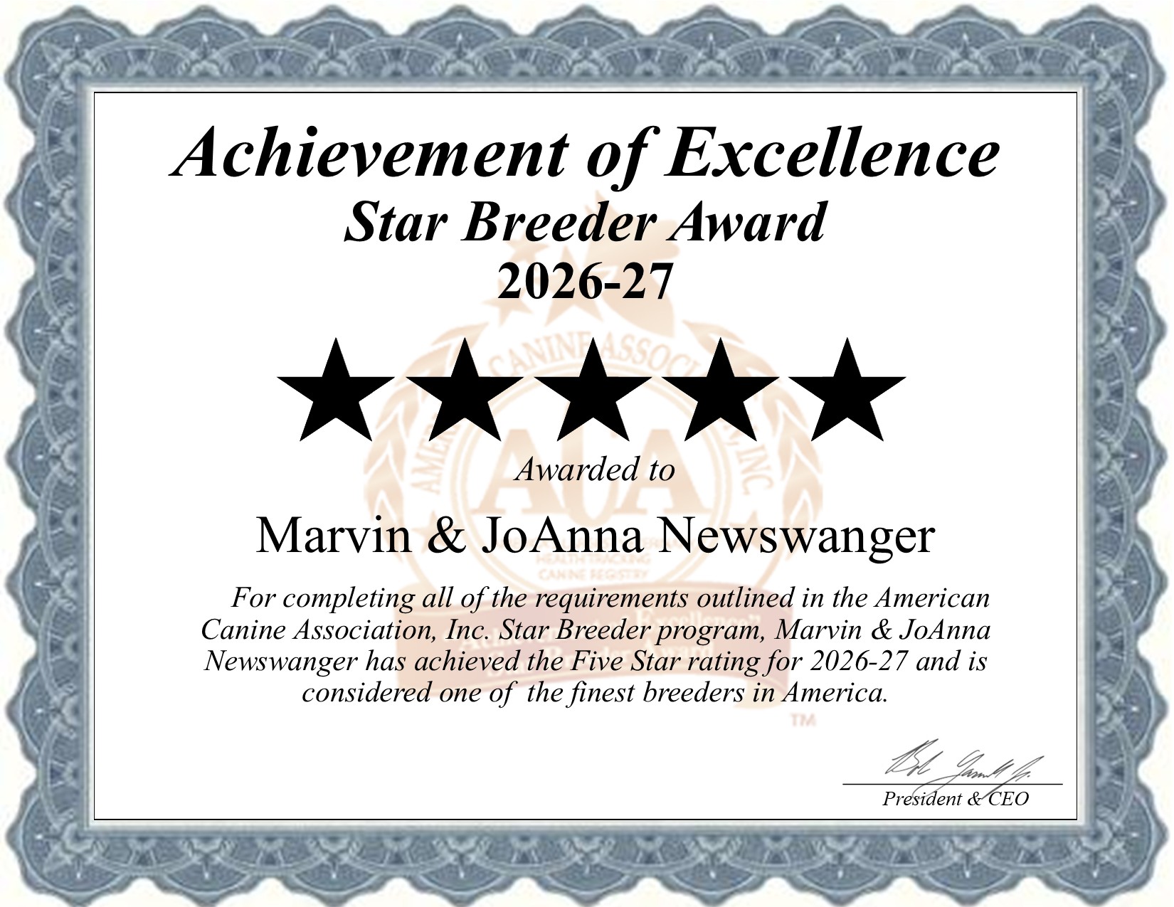 Marvin & JoAnna, Newswanger, dog, breeder, star, certificate, Marvin & JoAnna-Newswanger, Vista, IA, Iowa, puppy, dog, kennels, mill, puppymill, usda, 5-star, aca, ica, registered, Cavapoo, none