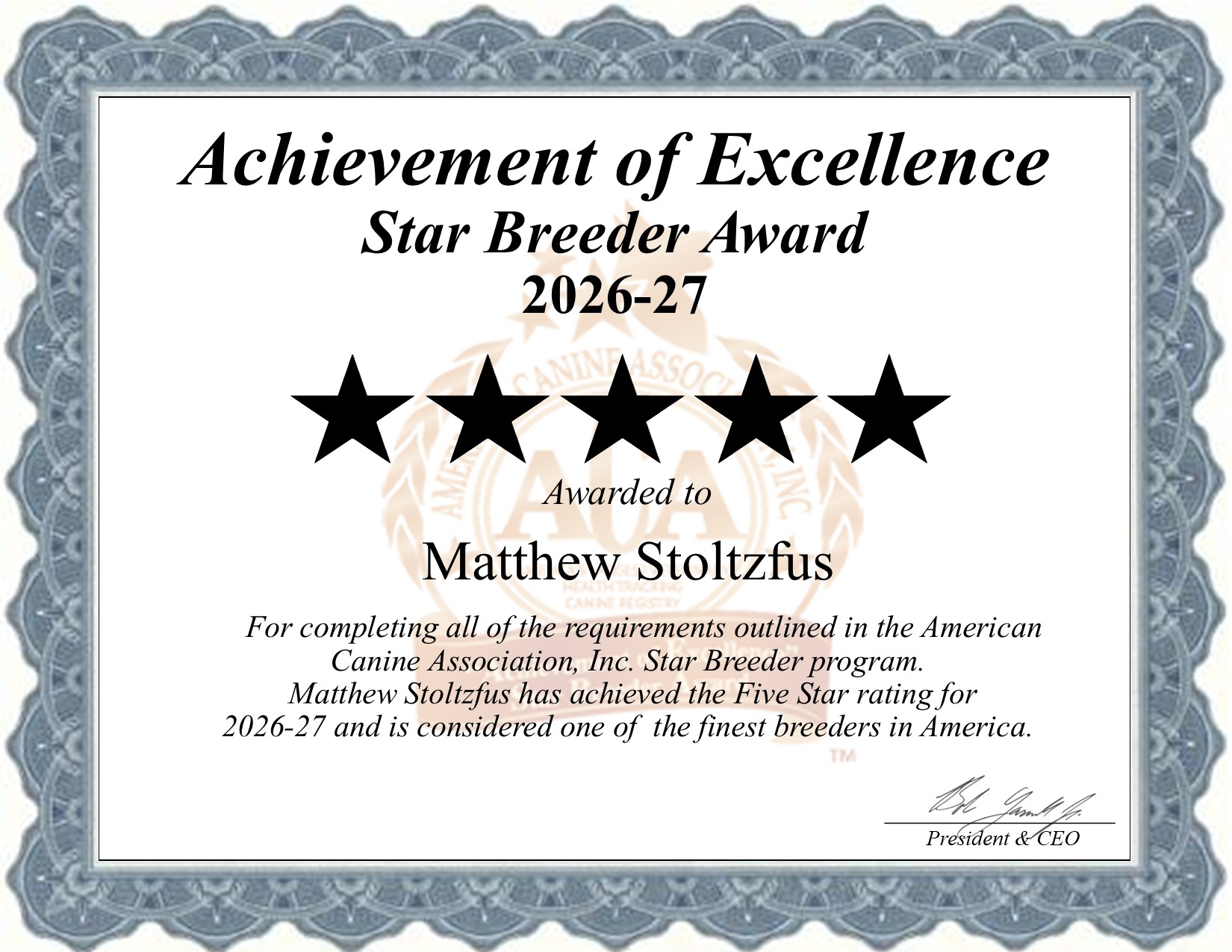 Matthew B., Stoltzfus, dog, breeder, star, certificate, Matthew B.-Stoltzfus, Gap, PA, Pennsylvania, puppy, dog, kennels, mill, puppymill, usda, 5-star, aca, ica, registered, bernadoodle