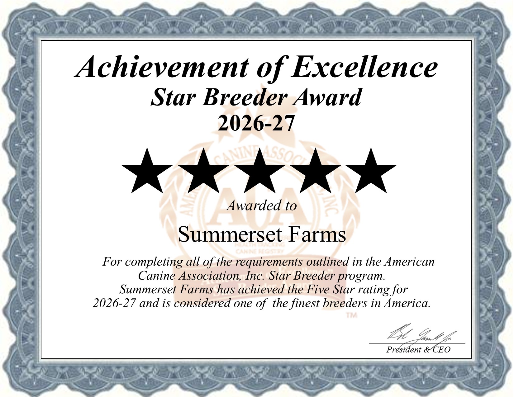 Summerset Farms, Kennel, dog, breeder, star, certificate, Summerset Farms-Kennel, Senica Falls, NY, New York, puppy, dog, kennels, mill, puppymill, usda, 5-star, aca, ica, registered, Poodle, 21-b-0147