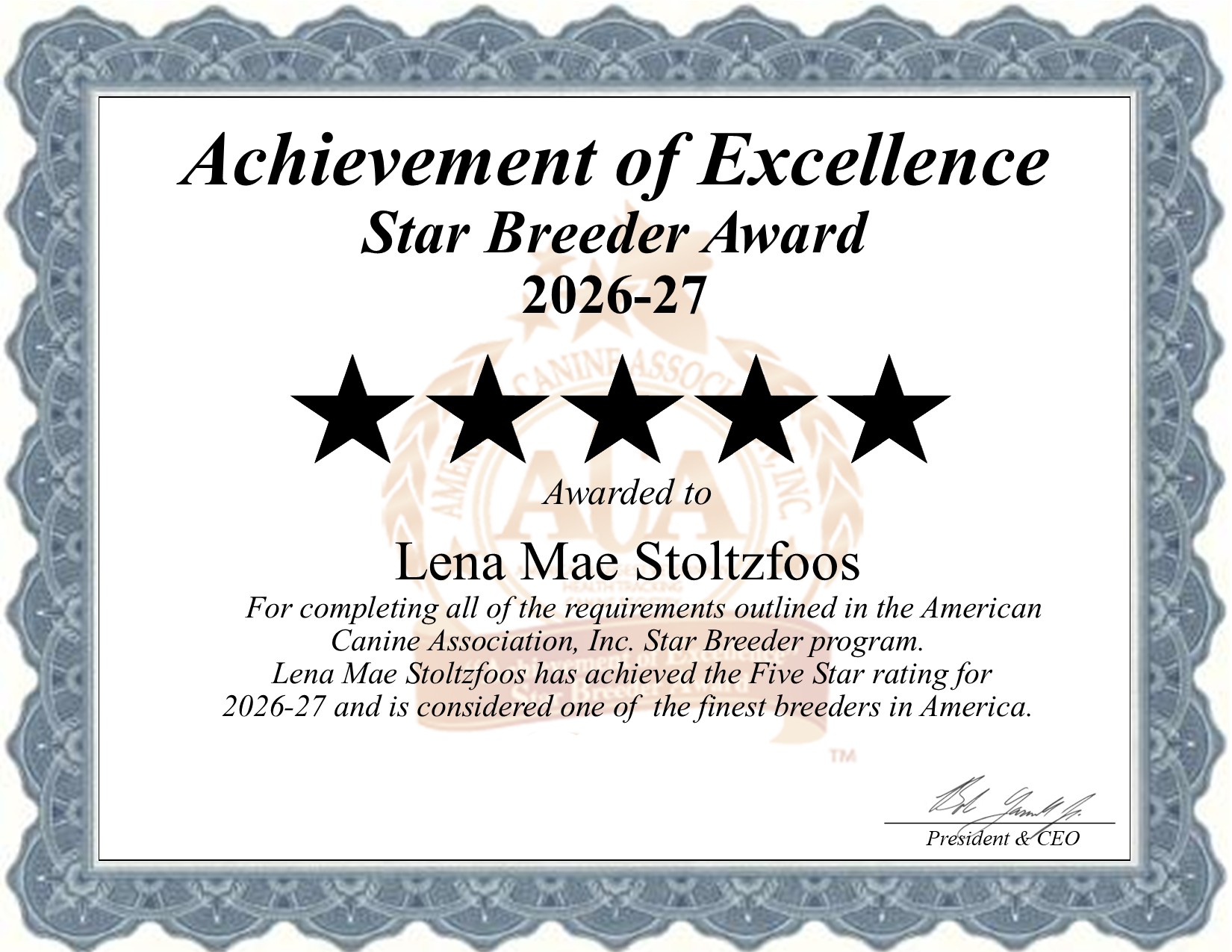 Lena Mae, Stoltzfoos, dog, breeder, star, certificate, Lena Mae-Stoltzfoos, Fort Plain, NY, New York, puppy, dog, kennels, mill, puppymill, usda, 5-star, aca, ica, registered, Papillon