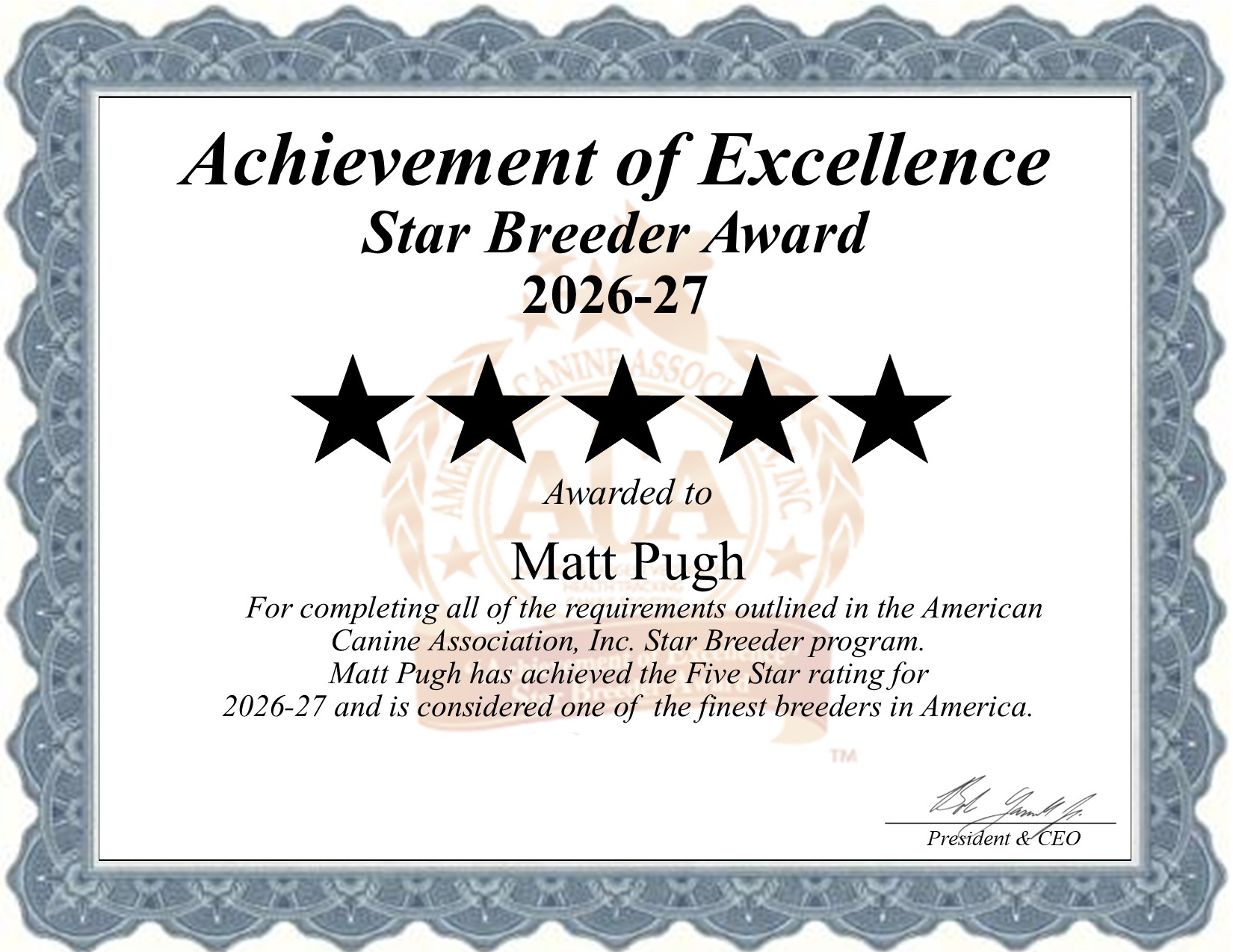 Matt, Pugh, dog, breeder, star, certificate, Matt-Pugh, Weatherford, OK, Oklahoma, puppy, dog, kennels, mill, puppymill, usda, 5-star, aca, ica, registered, Yorkshire Terrier