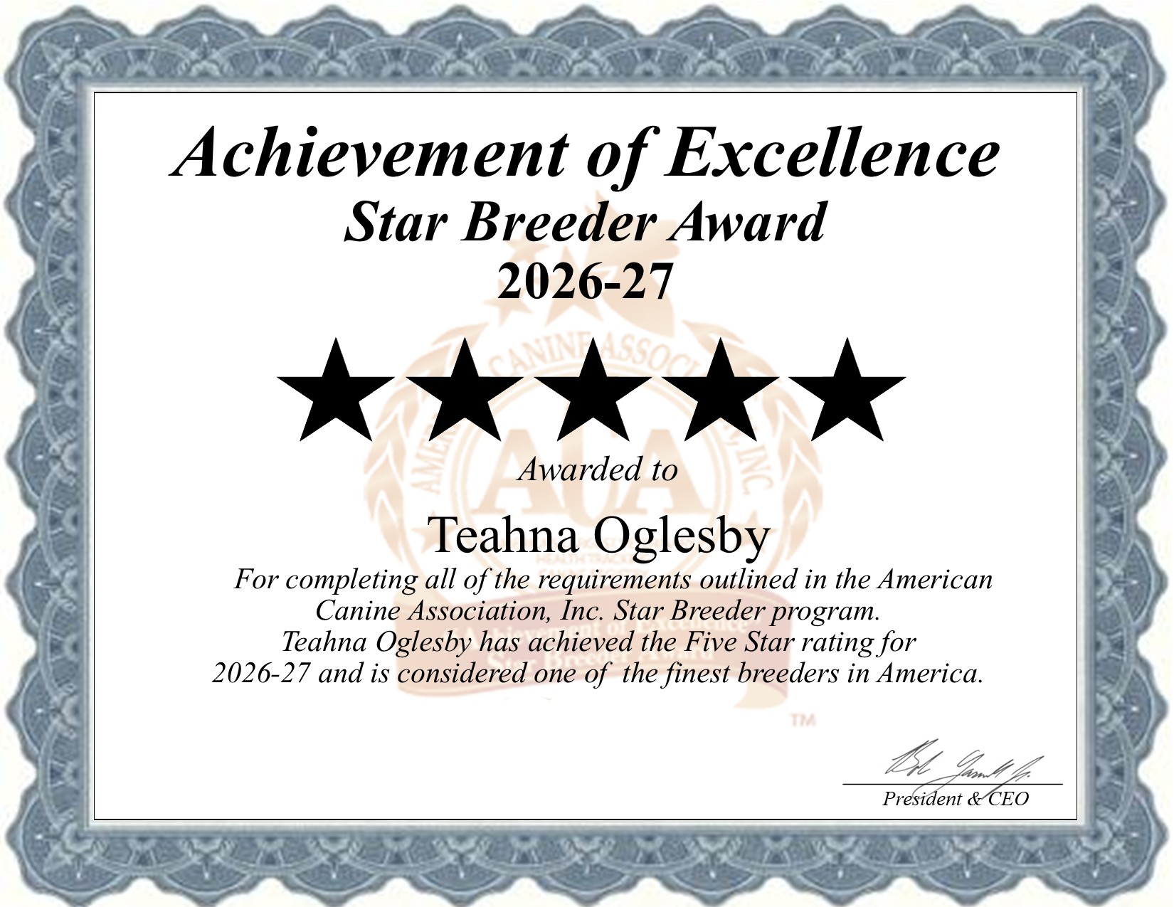 Teahna, Oglesby, dog, breeder, star, certificate, Teahna-Oglesby, Perry, MO, Missouri, puppy, dog, kennels, mill, puppymill, usda, 5-star, aca, ica, registered, Yorkshire Terrior